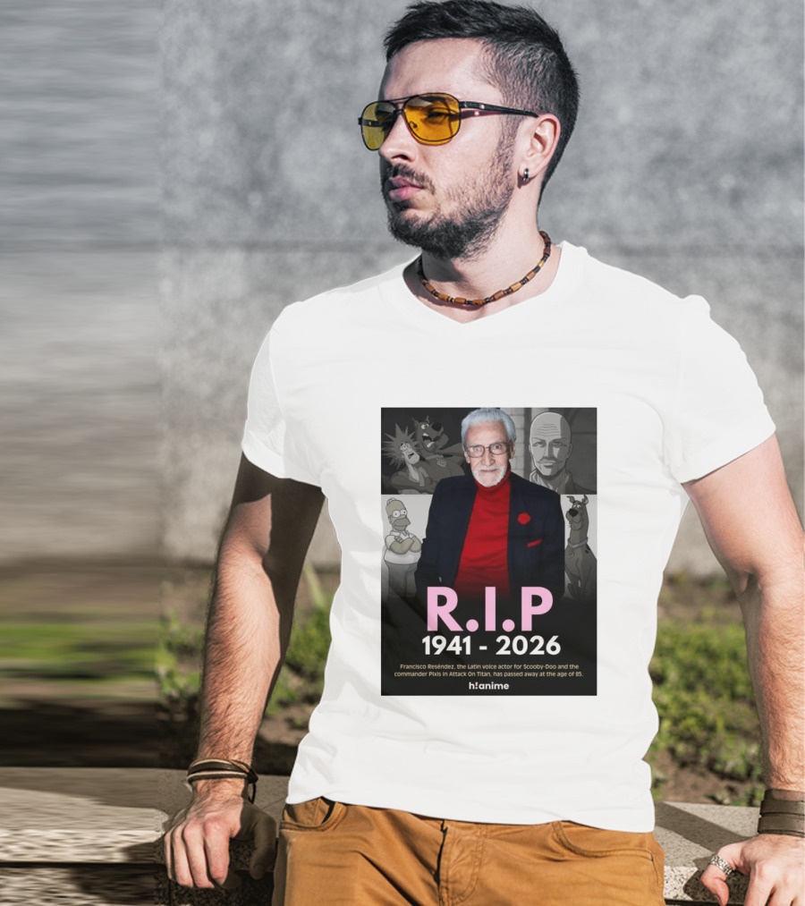 RIP Francisco Reséndez 1941 2026 Scooby Doo Attack On Titan Voice Actor Memorial T-Shirt