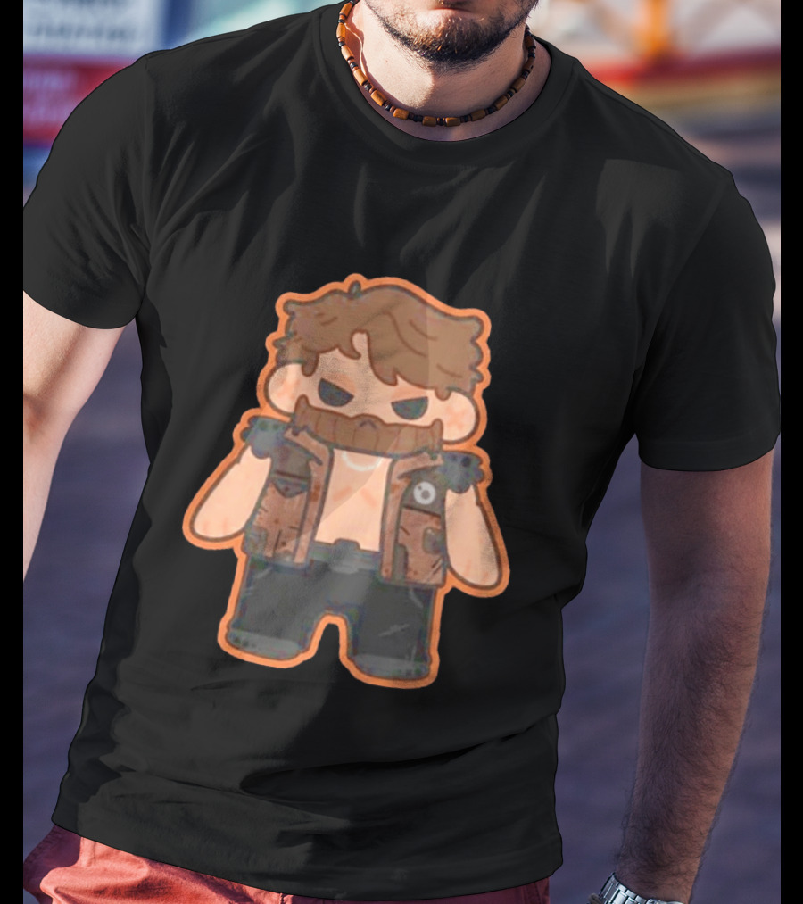 Jaden Newman Pookie Newman Cartoon Vest Bearded T-Shirt