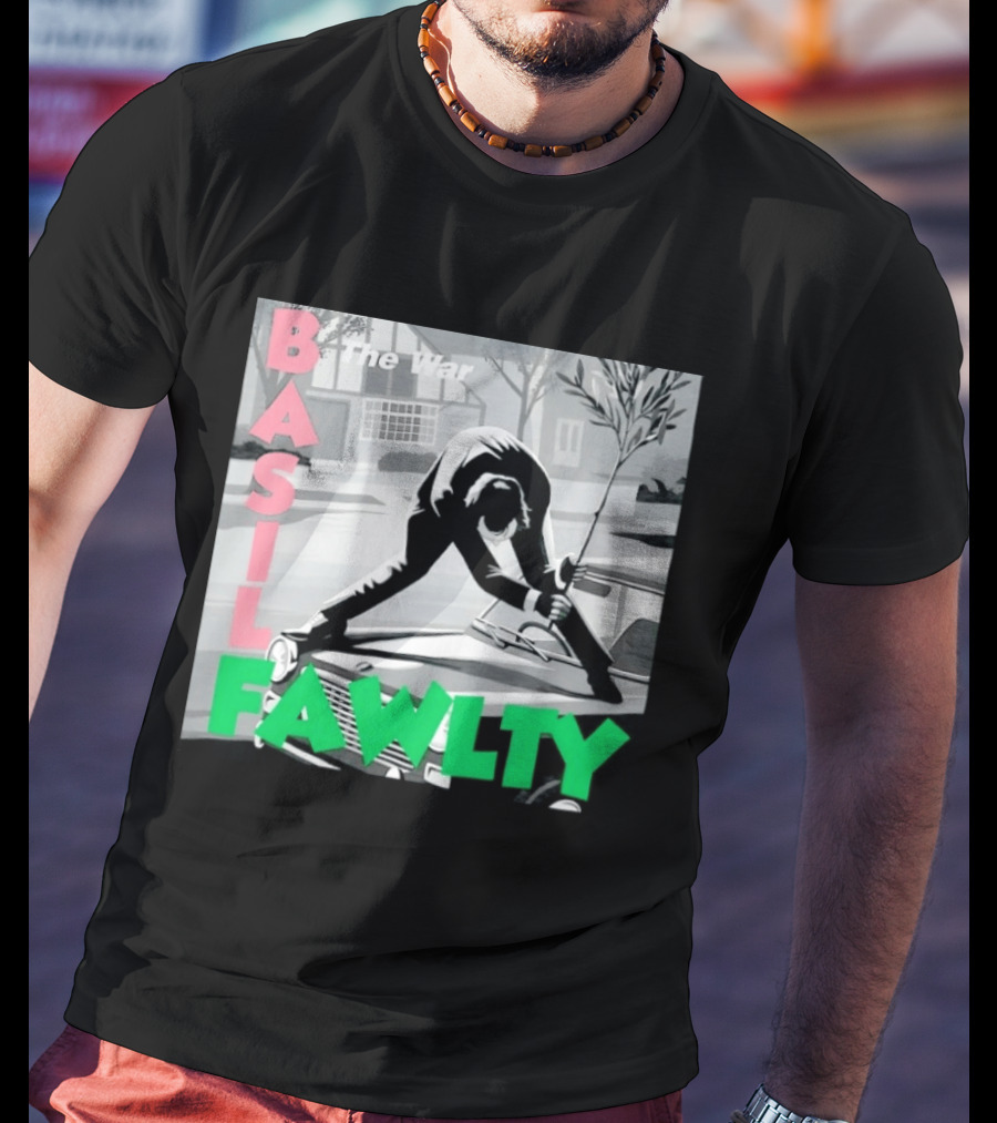Basil Fawlty The War John Cleese British Comedy Iconic Scene T-Shirt