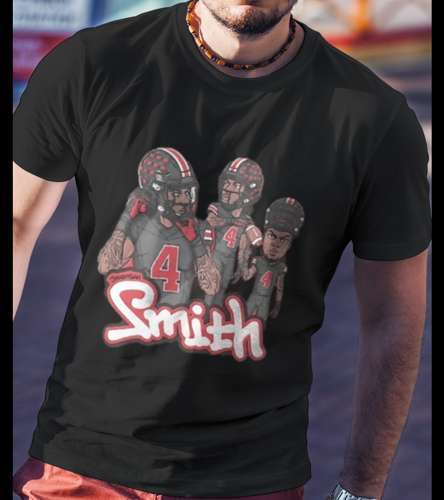 Ohio State Buckeyes Jeremiah Smith Football Number 4 Player T-Shirt
