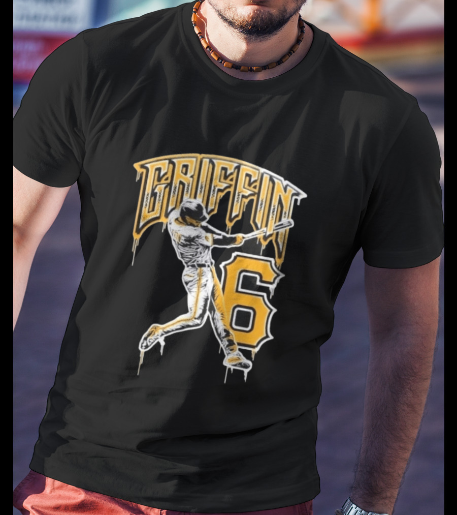 Konnor Griffin 6 Batting Baseball Pittsburgh Pirates T-Shirt
