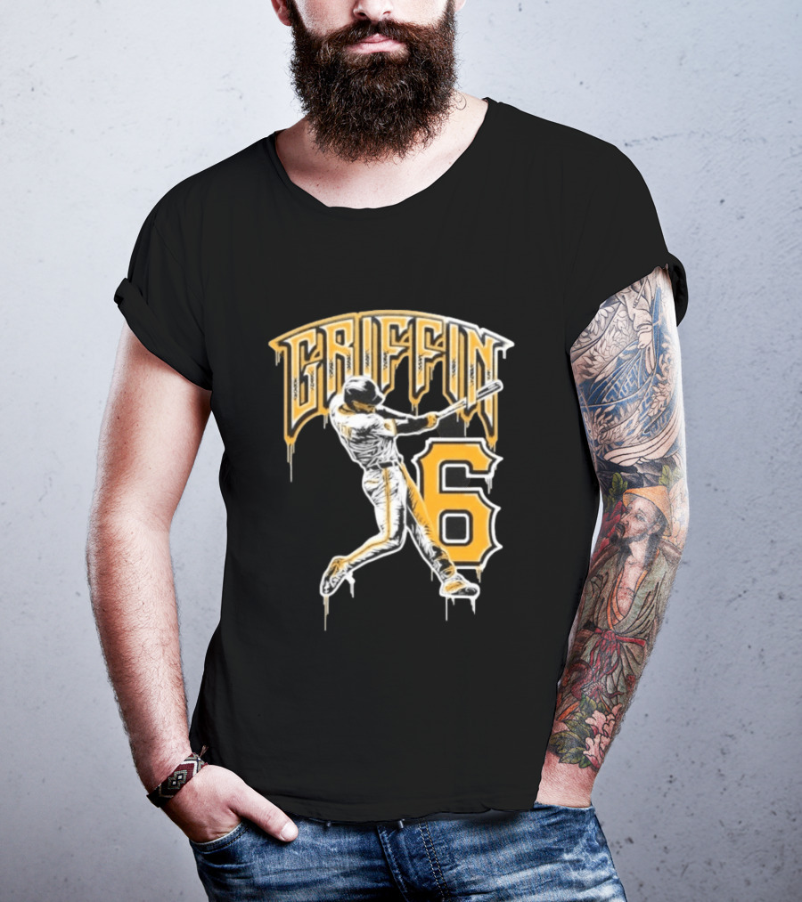 Konnor Griffin 6 Batting Baseball Pittsburgh Pirates T-Shirt