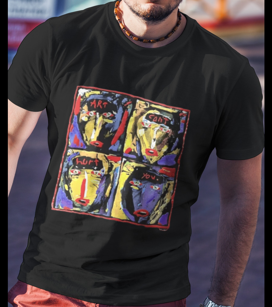 Art Can't Hurt You Faces Expressionist Multi Panel T-Shirt