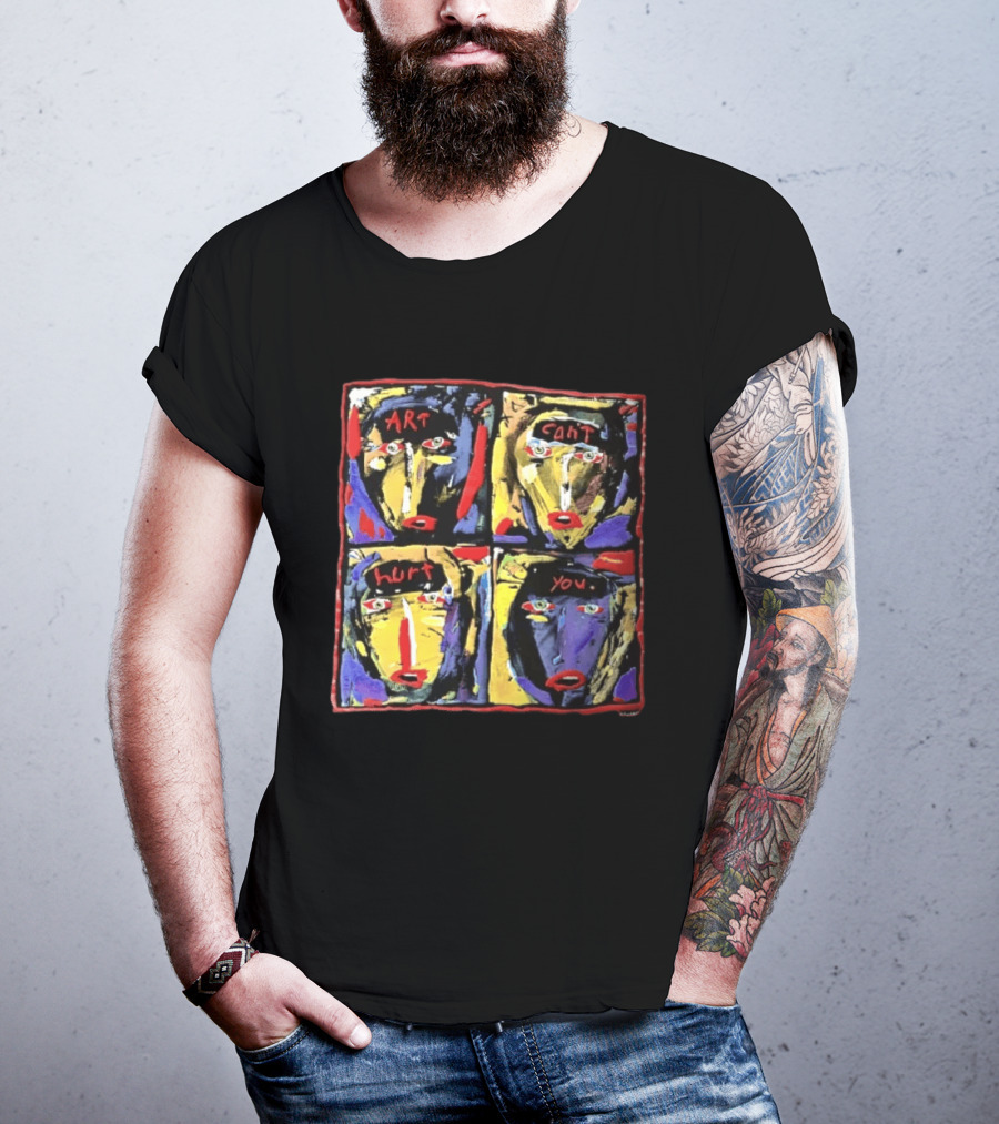 Art Can't Hurt You Faces Expressionist Multi Panel T-Shirt