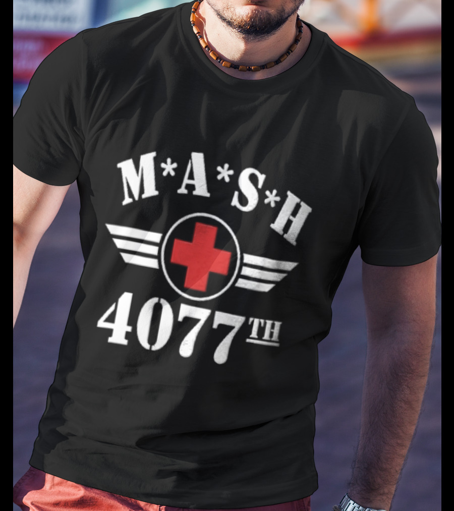 MASH 4077th Red Cross Emblem Military Series T-Shirt
