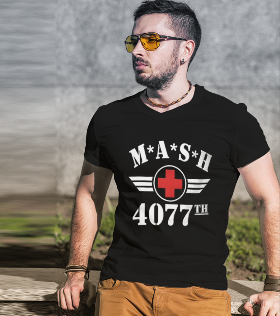 MASH 4077th Red Cross Emblem Military Series T-Shirt