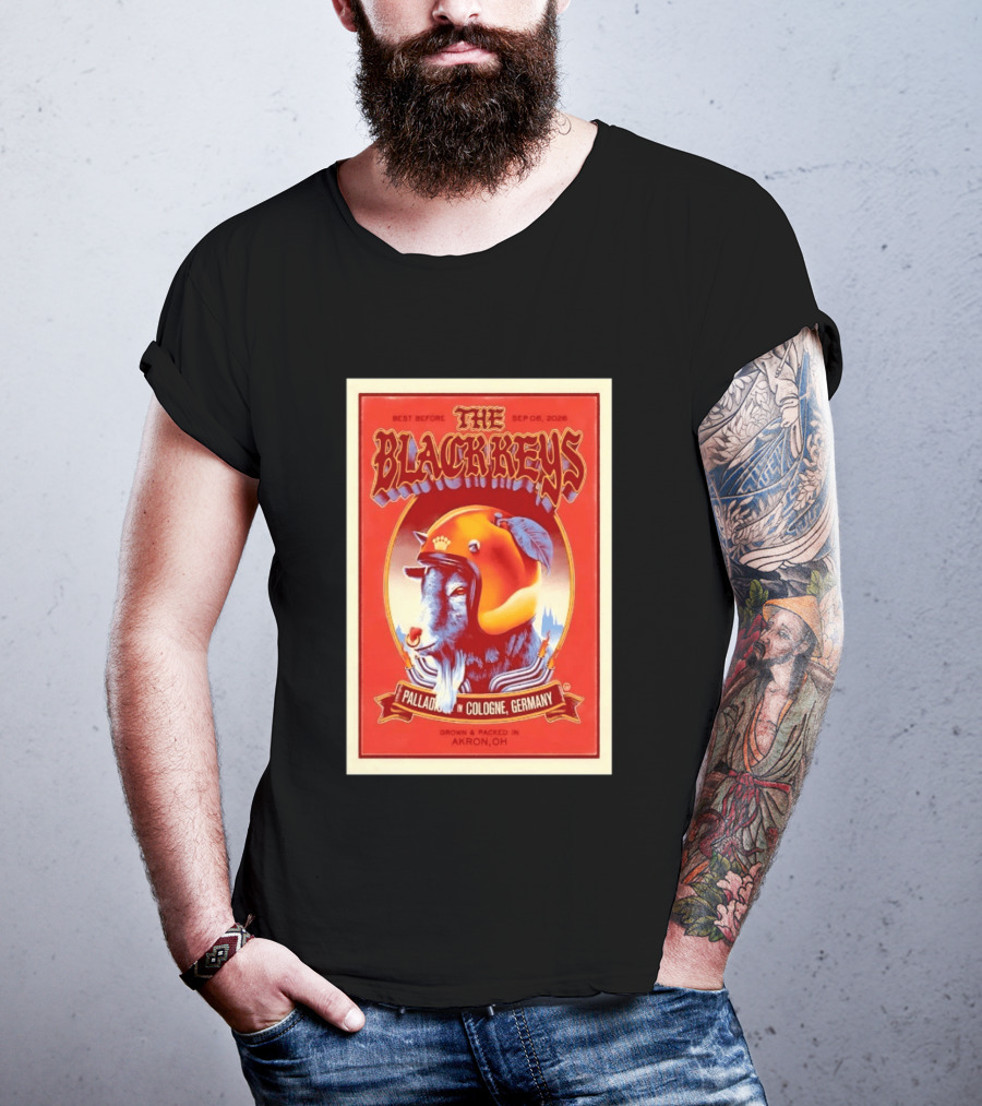 The Black Keys Palladium In Cologne Germany Concert September 6 2026 Akron OH T-Shirt