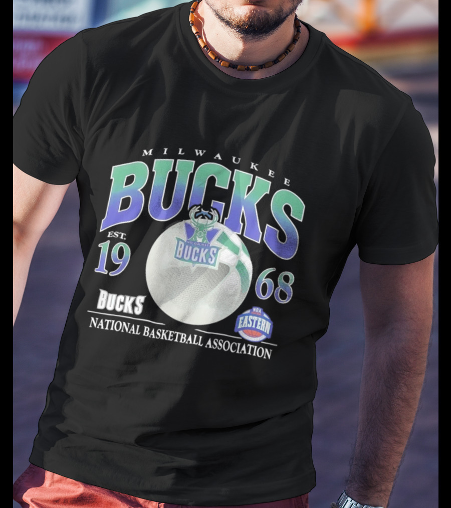 Milwaukee Bucks Est 1968 NBA Eastern National Basketball Association T-Shirt