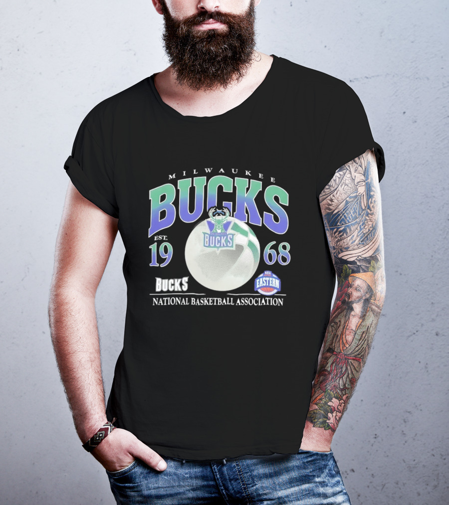 Milwaukee Bucks Est 1968 NBA Eastern National Basketball Association T-Shirt