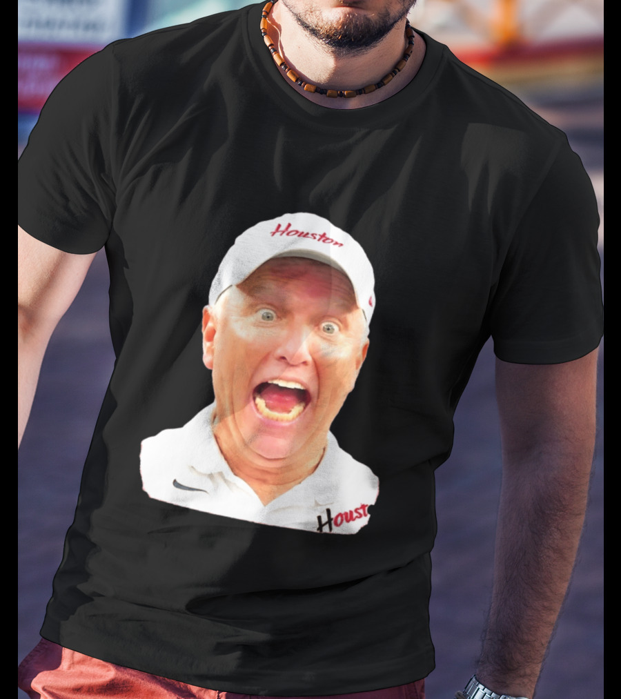 Dana Holgorsen Houston Cougars Coach Excited Expression College Football T-Shirt