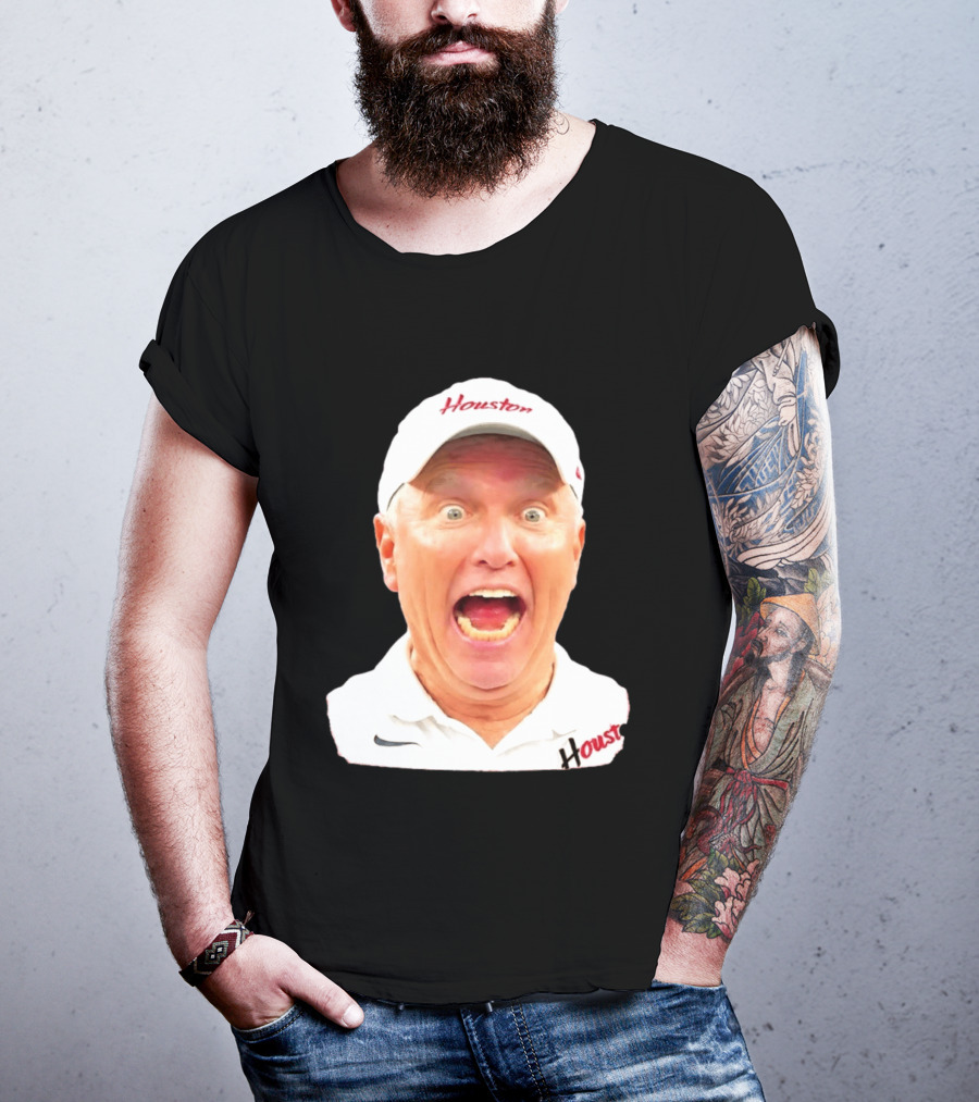 Dana Holgorsen Houston Cougars Coach Excited Expression College Football T-Shirt