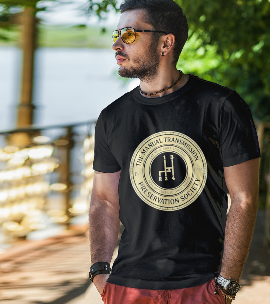 The Manual Transmission Est 1904 Preservation Society Vintage Gear Shift T-Shirt
