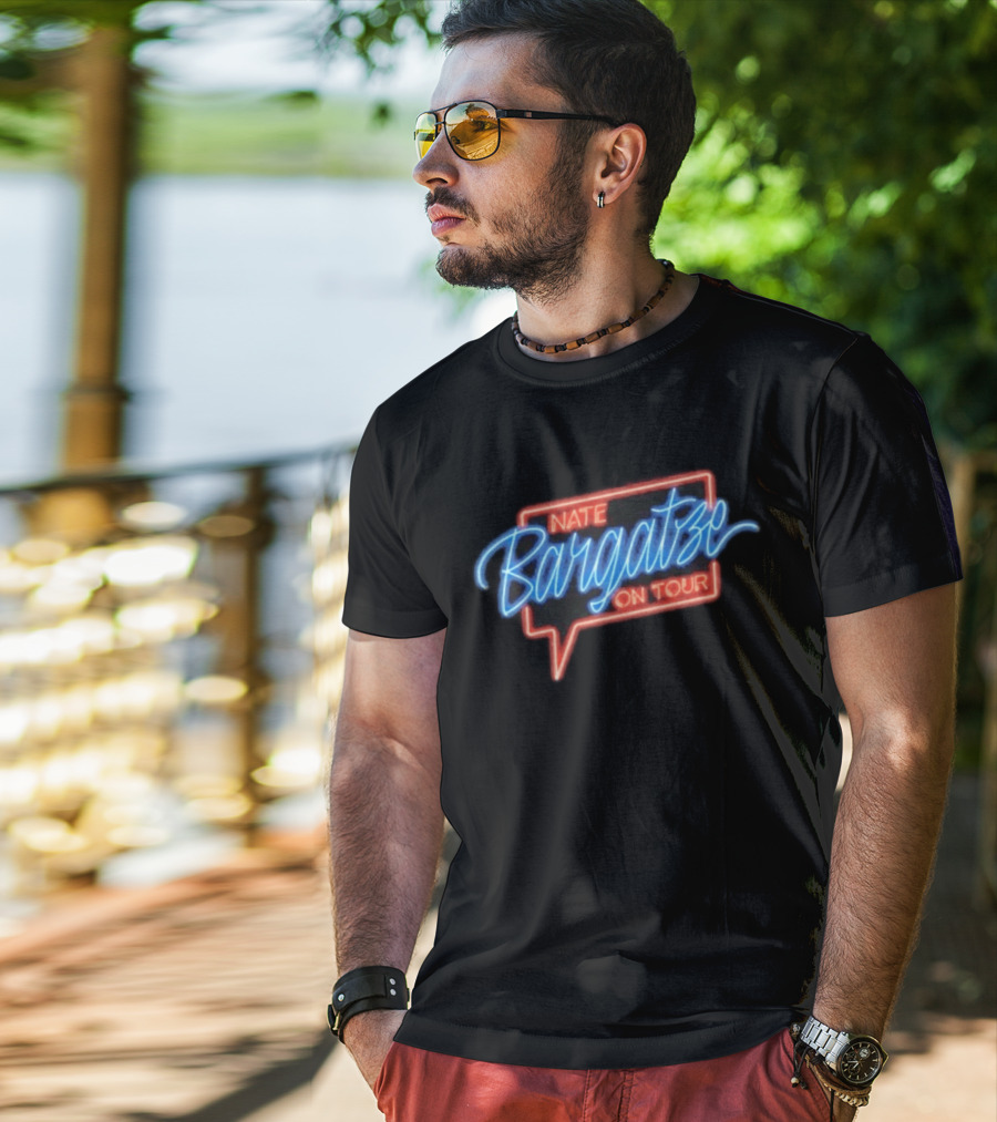 Nate Bargatze On Tour Neon Sign T-Shirt