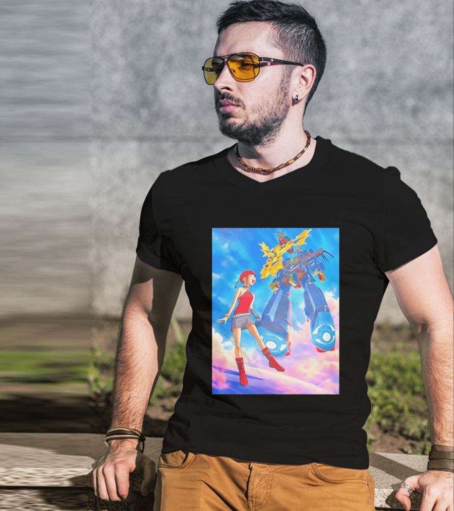 Dorothy Wayneright With The Big O Mecha From The Big O Anime Series T-Shirt