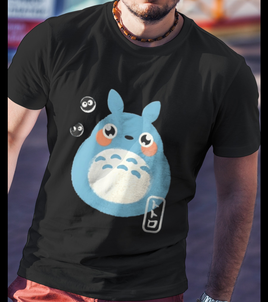 Totoro My Neighbor Totoro Blue Totoro With Soot Sprites T-Shirt