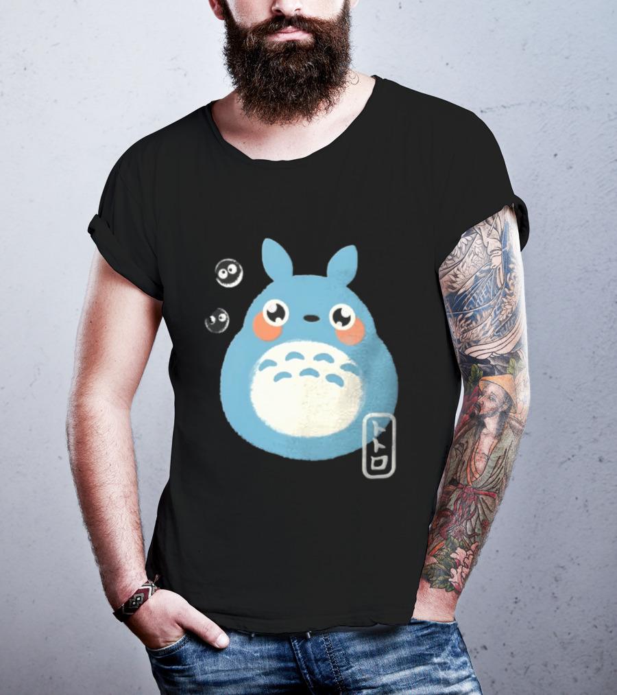 Totoro My Neighbor Totoro Blue Totoro With Soot Sprites T-Shirt
