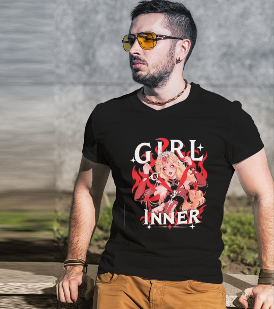 Girl Inner Gothic Fantasy Warrior Anime T-Shirt