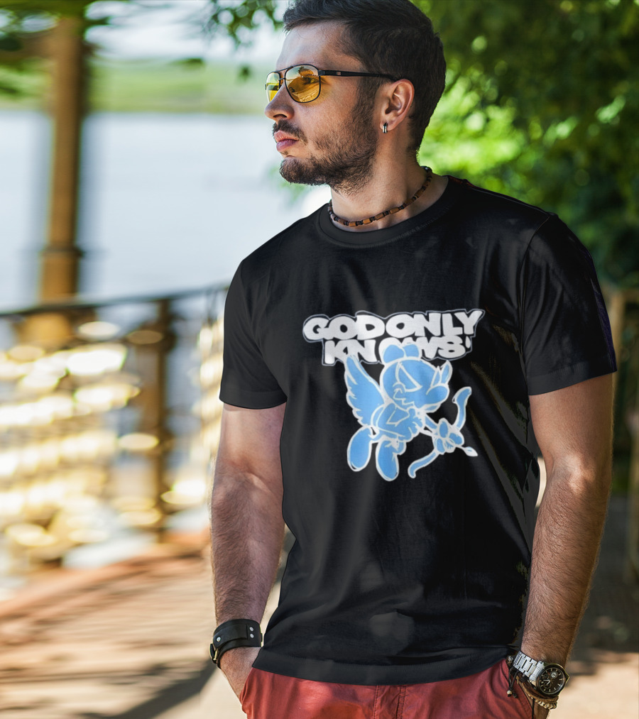 God Only Knows Blue Cupid Angel Streetwear T-Shirt