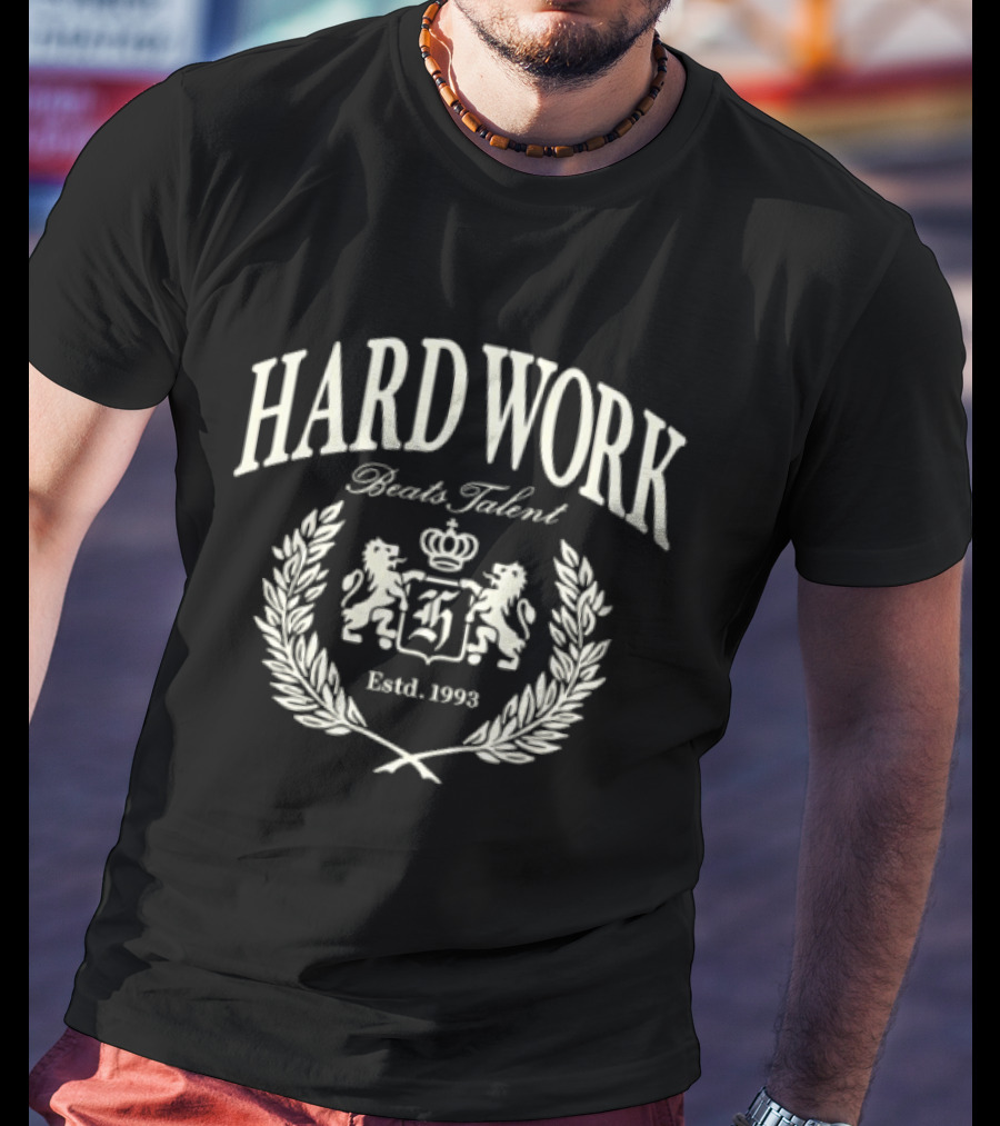 Hard Work Beats Talent Estd. 1998 Monaco Oversized T-Shirt
