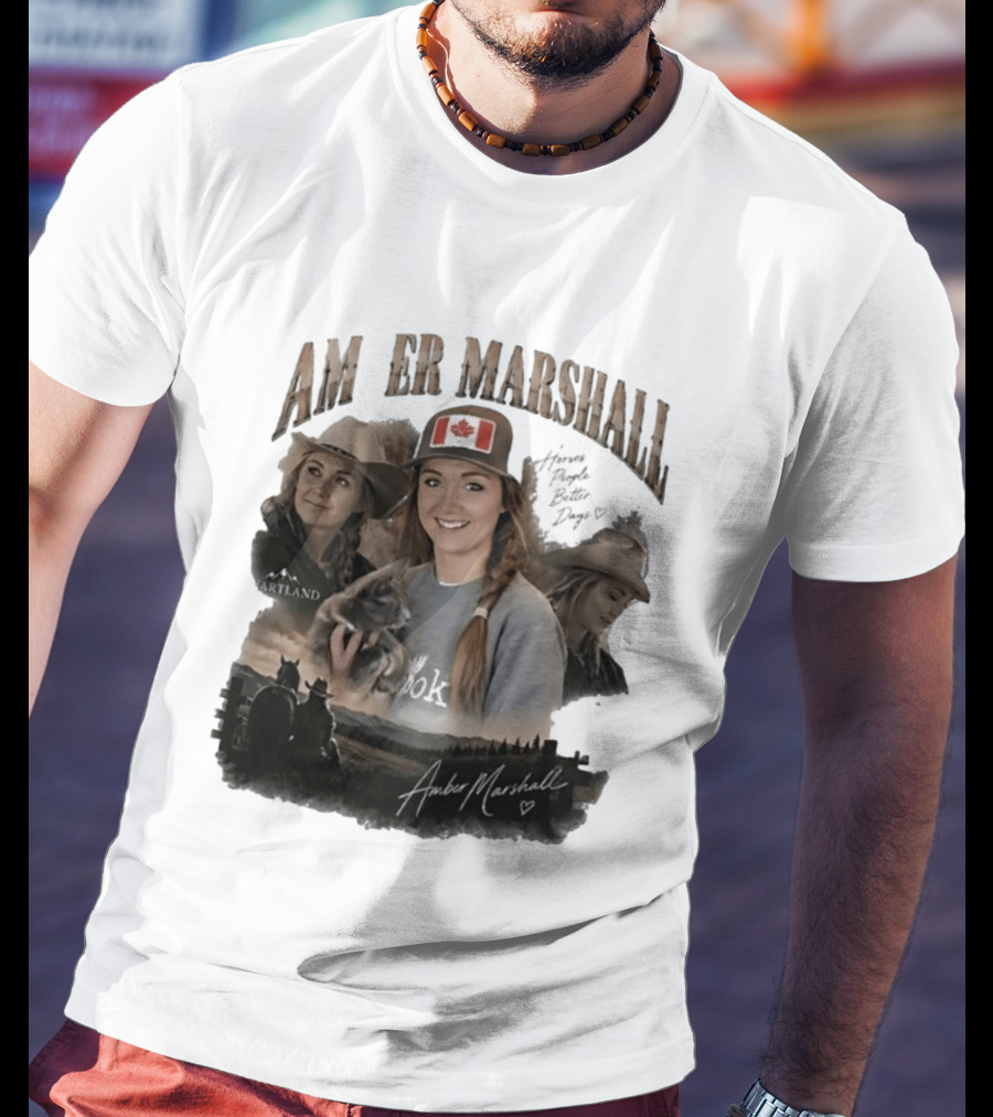 Amber Marshall Heartland Better Days Canadian Flag Retro Bootleg T-Shirt