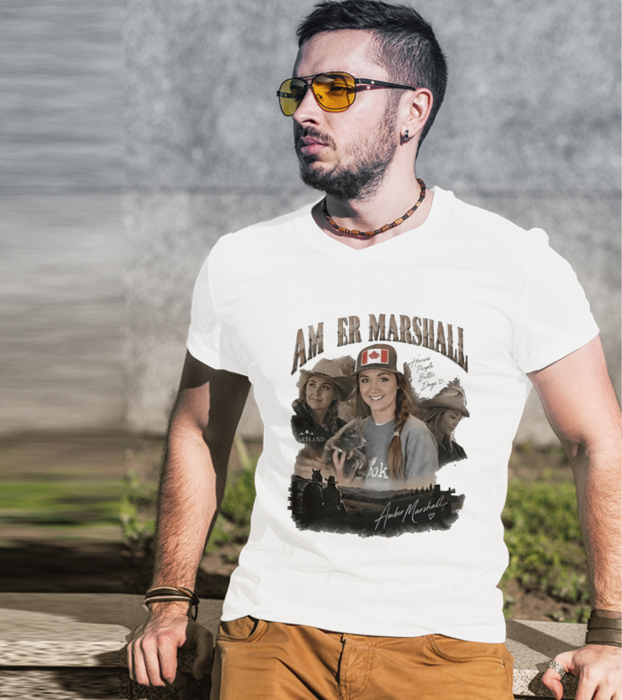 Amber Marshall Heartland Better Days Canadian Flag Retro Bootleg T-Shirt