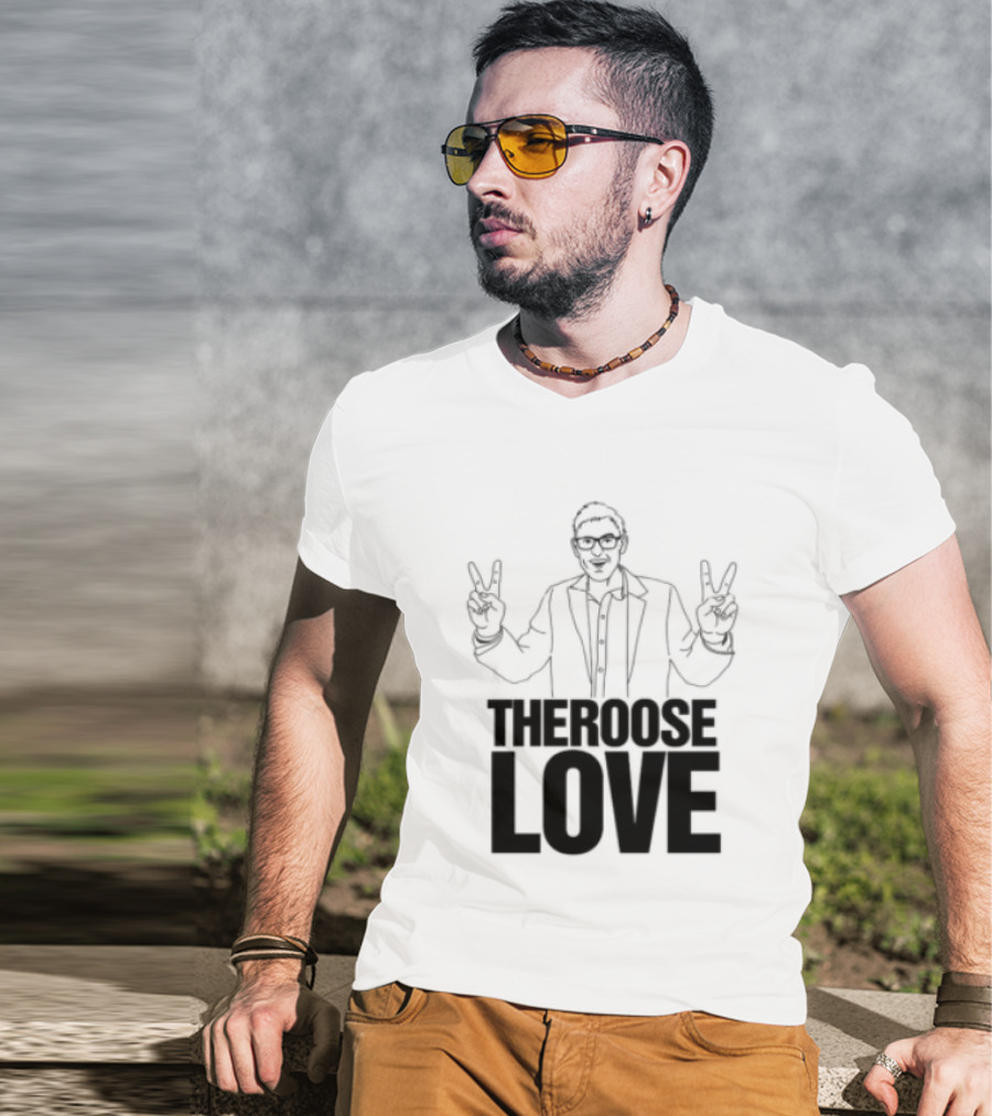 Choose Love Store Louis Theroux Choose Love Peace Sign Gesture T-Shirt