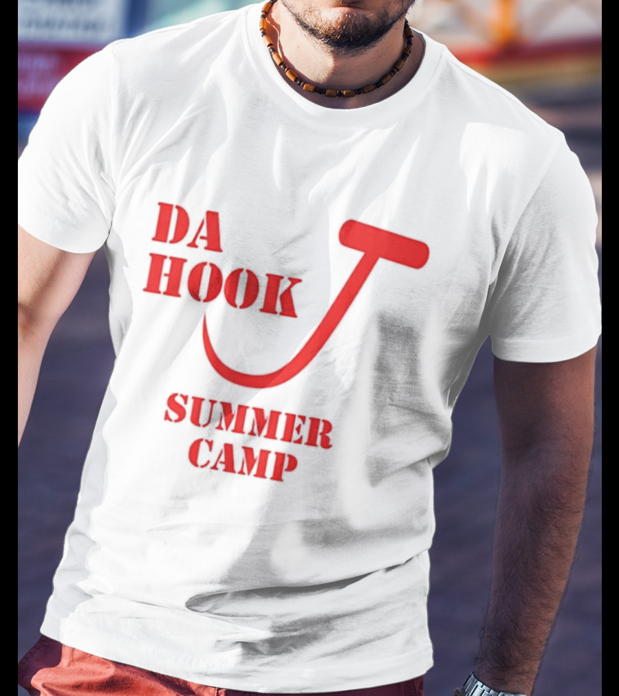 Da Hook Summer Camp Fishing Vacation Outdoor Experience T-Shirt
