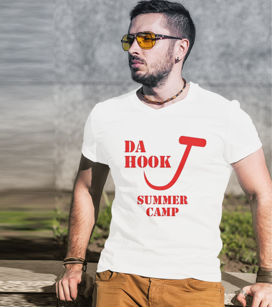Da Hook Summer Camp Fishing Vacation Outdoor Experience T-Shirt
