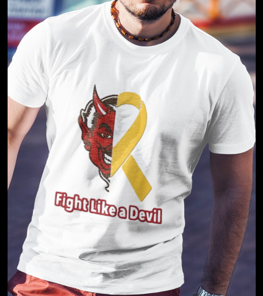 Fight Like A Devil EndChildhoodCancer Awareness Duke Blue Devils T-Shirt