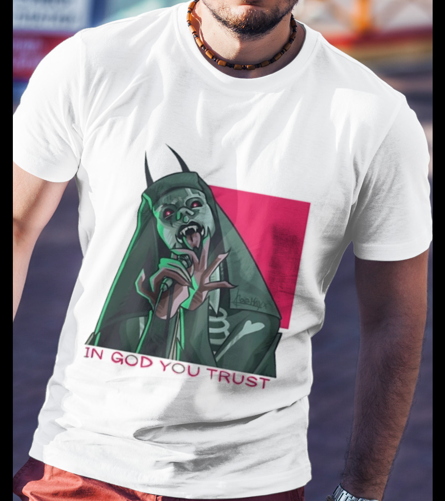 In God You Trust Demon Vocalist Metal Horror T-Shirt
