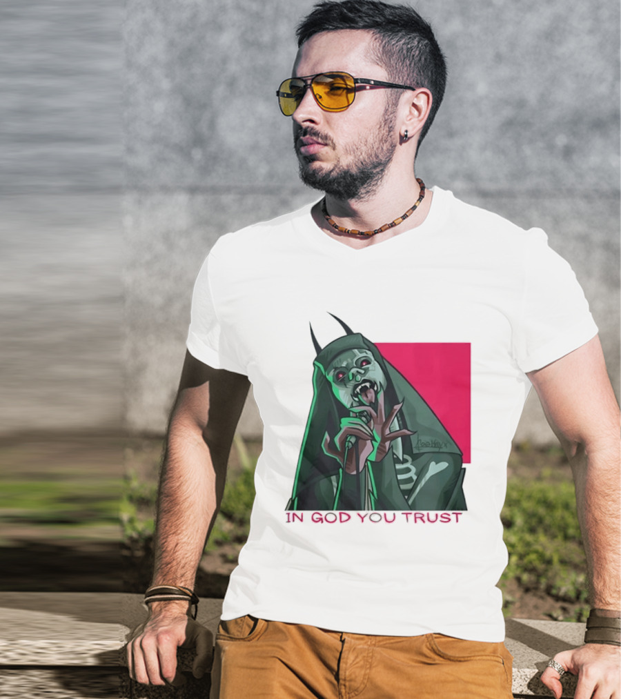In God You Trust Demon Vocalist Metal Horror T-Shirt
