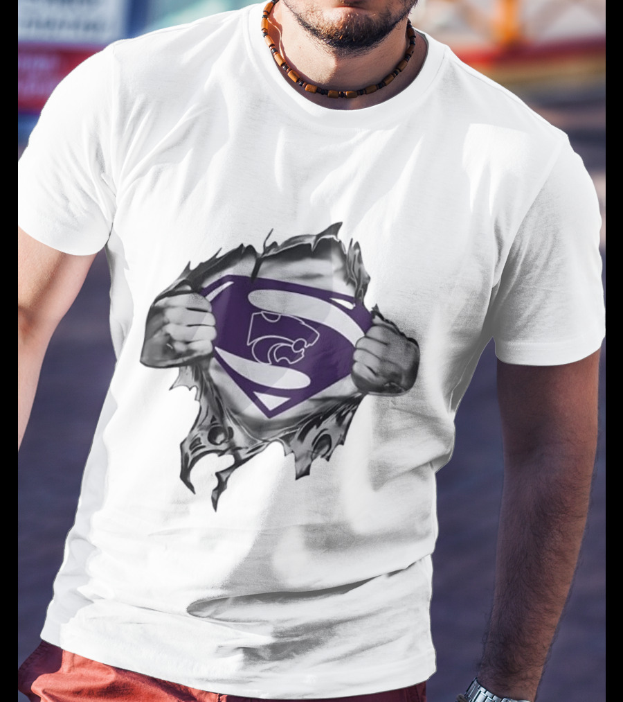 Kansas State Wildcats Superman Emblem K State Cats Fans T-Shirt