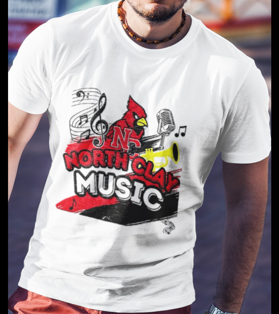 North Clay Cardinals Music Band Instrumental Ensemble T-Shirt