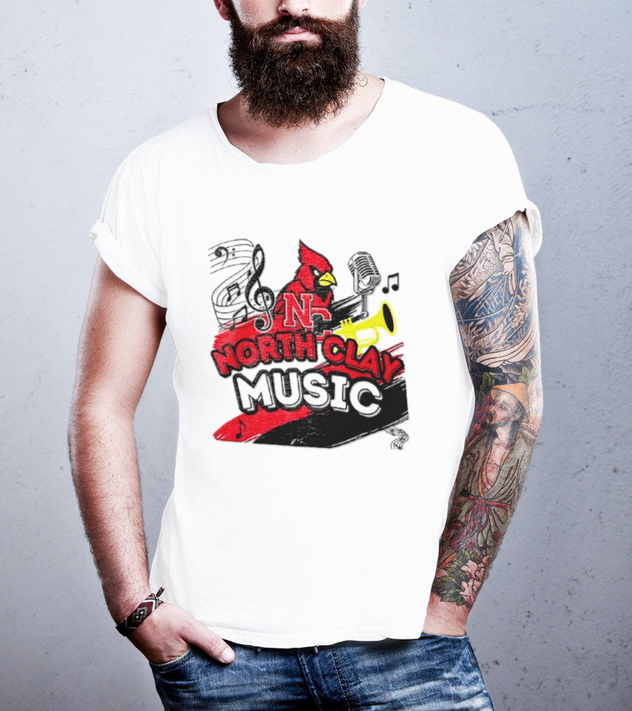North Clay Cardinals Music Band Instrumental Ensemble T-Shirt