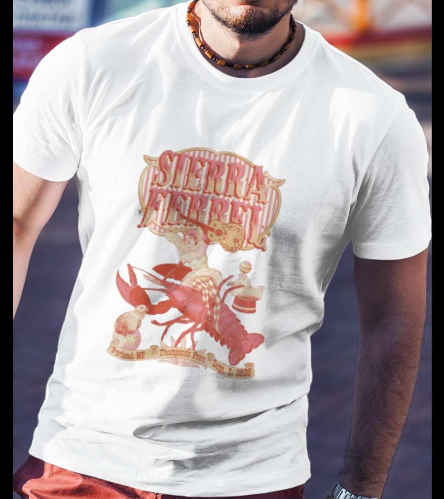 Sierra Ferrell Thompson's Point Portland ME September 5 2026 Vintage Lobster Event T-Shirt