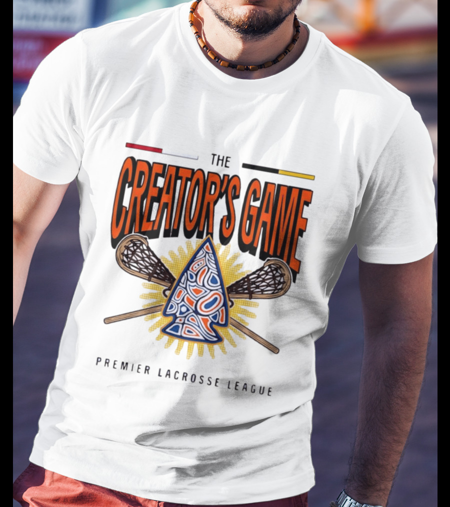 The Creator's Game Premier Lacrosse League Iconic Lacrosse Sticks T-Shirt