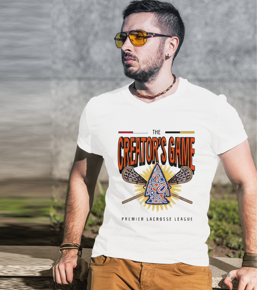 The Creator's Game Premier Lacrosse League Iconic Lacrosse Sticks T-Shirt