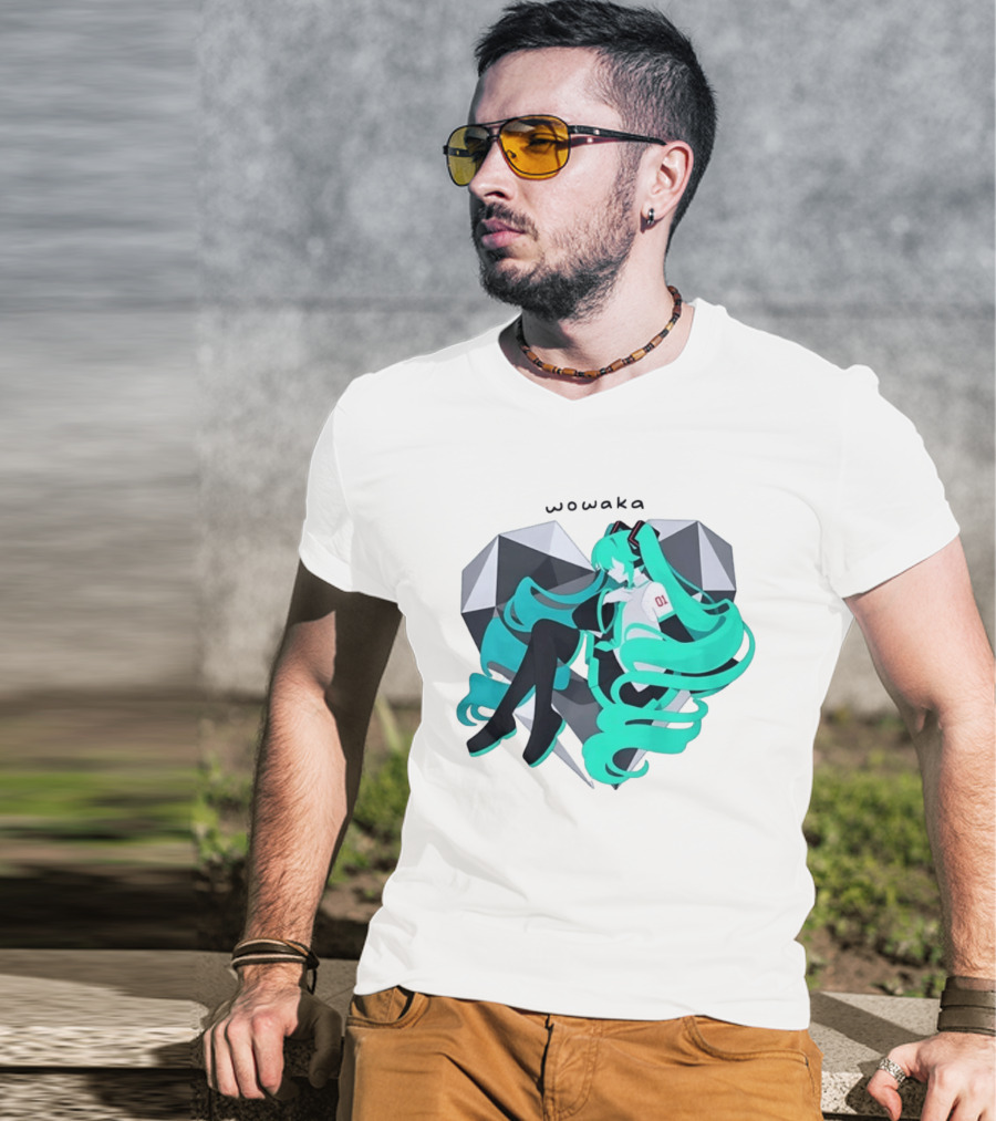 Wowaka 01 Hatsune Miku Heart Vocaloid Anime T-Shirt