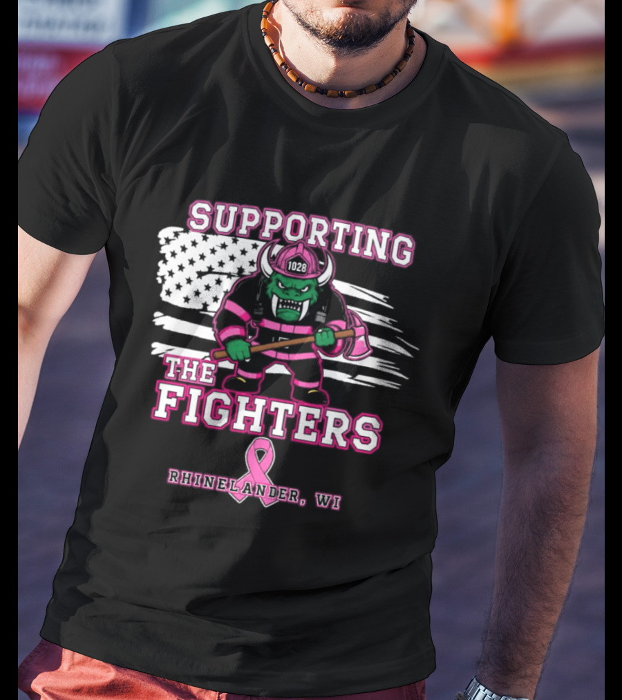 Rhinelander WI Supporting The Fighters Pink Ribbon 2026 T-Shirt