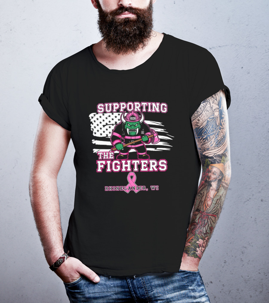 Rhinelander WI Supporting The Fighters Pink Ribbon 2026 T-Shirt