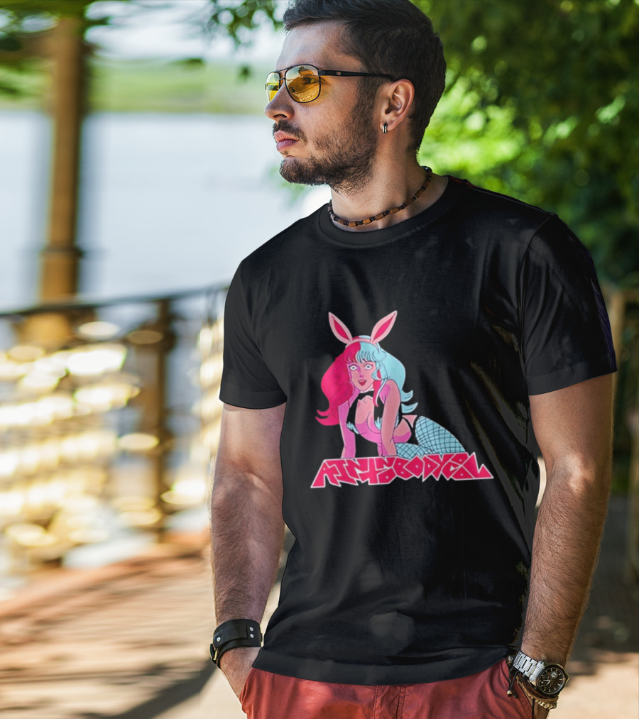 Ain't Nobody Anime Aesthetic Bunny Girl Vibrant Neon T-Shirt