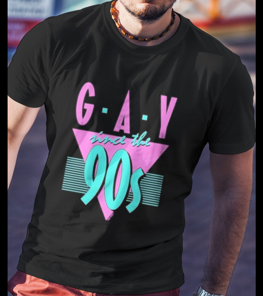 GAY Since The 90s Pink Triangle Retro Pride T-Shirt