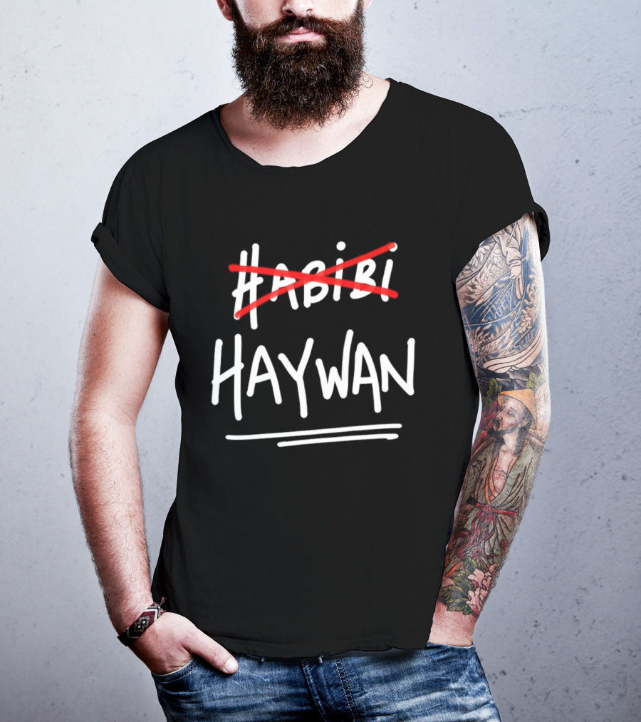 Not Habibi Strikethrough Haywan Arabic Slang Humor T-Shirt