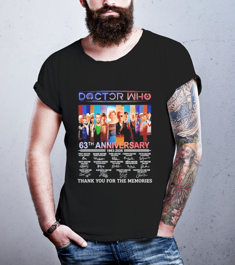 Doctor Who 63rd Anniversary 1963 2026 Thank You For The Memories T-Shirt