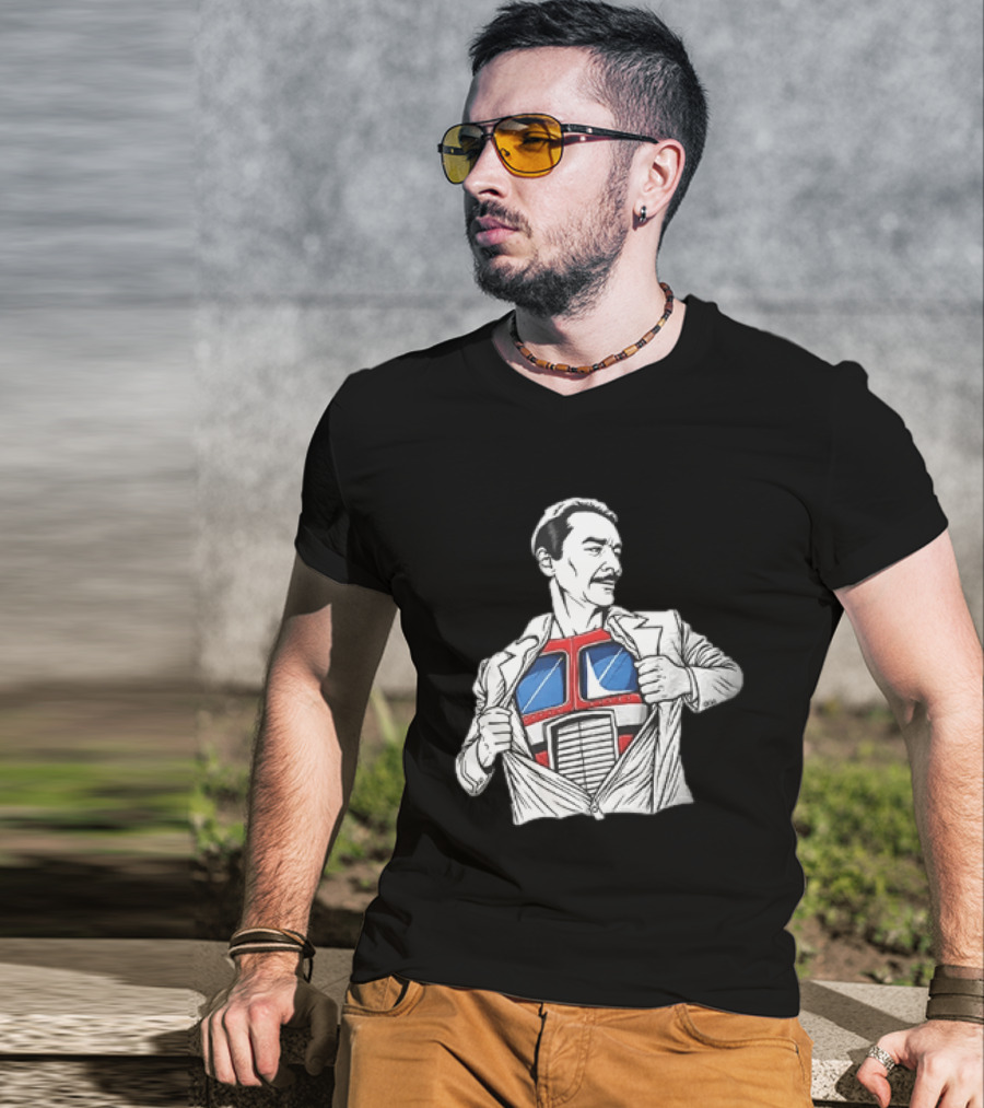 Optimus Prime Transformers Hidden Chest Transformation Reveal T-Shirt