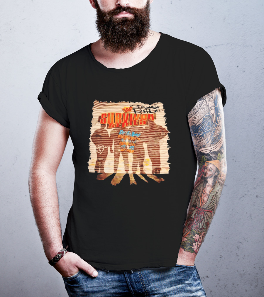 WWF Survivor Series Revenge Austin 3 16 Silhouette Vintage WWE 90s T-Shirt