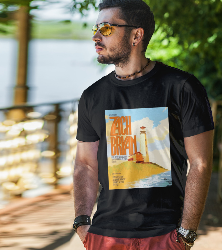 Zach Bryan Live At The Woodlands September 18 19 2026 Dover DE Kings Of Leon Alabama Shakes Gabriella Rose Feyi Fuli Concert T-Shirt