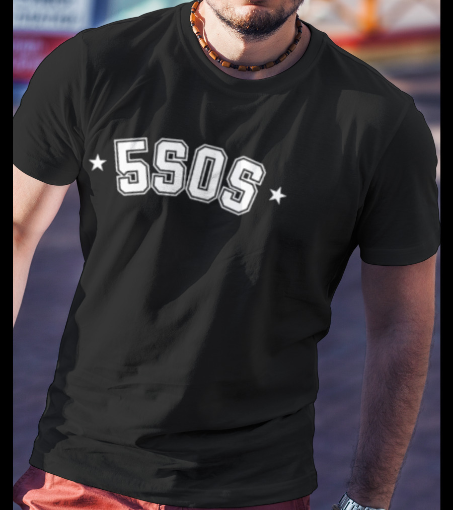 Summer Brothers Store 5SOS Band Featuring Bold Typography And Star Accents T-Shirt