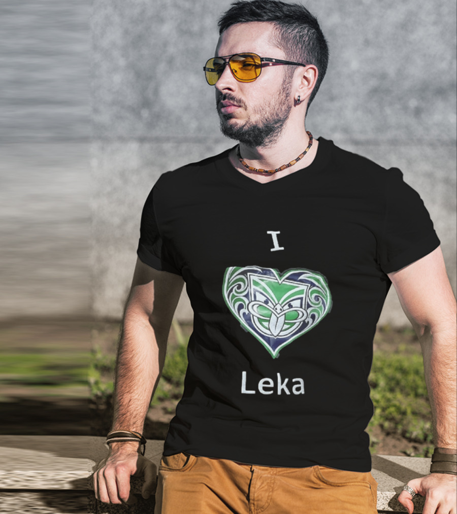 I Leka New Zealand Warriors Heart Shape Koru T-Shirt