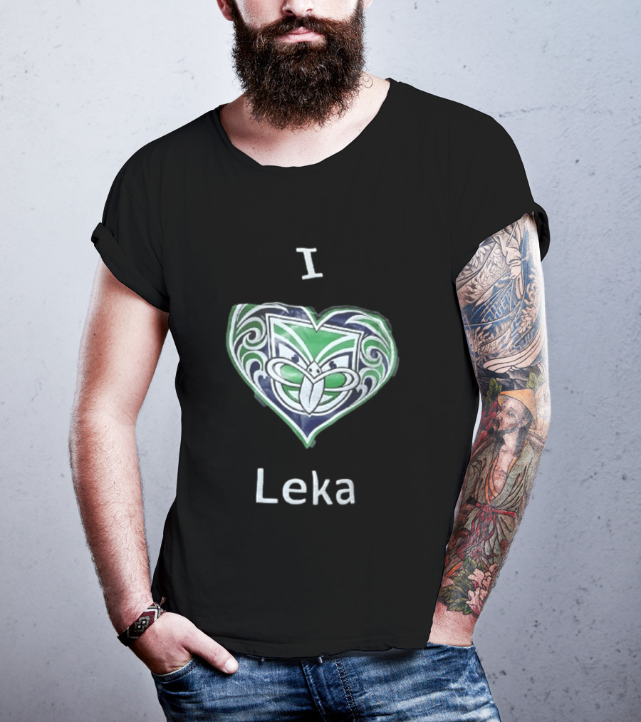 I Leka New Zealand Warriors Heart Shape Koru T-Shirt